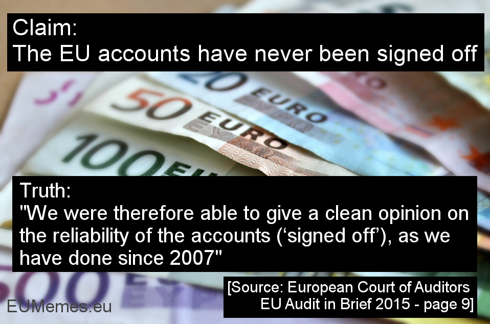 Testimonial 2e EU's annual accounts have been successfully signed off for years